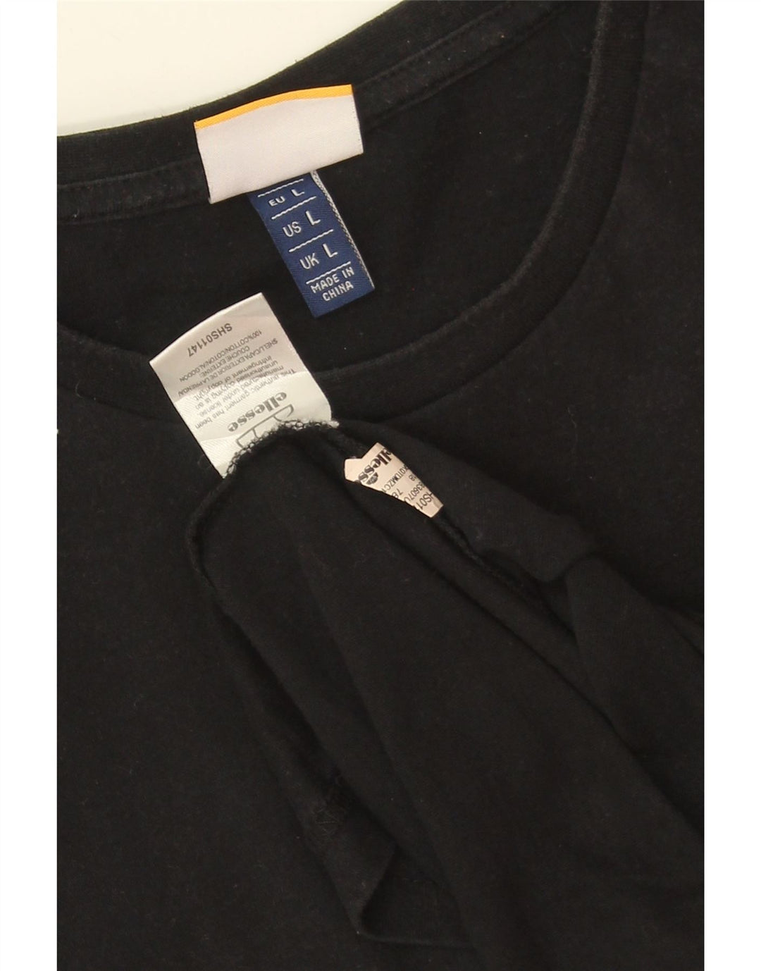 ELLESSE Mens Graphic T-Shirt Top Large Black Cotton Vintage Ellesse and Second-Hand Ellesse from Messina Hembry 