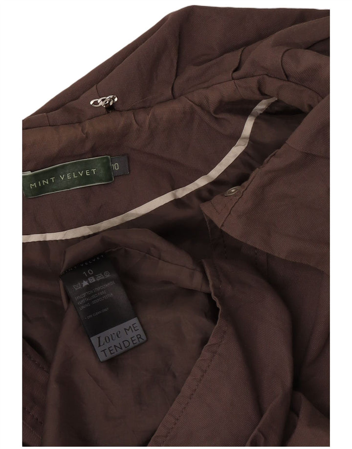 Giacca parka oversize da donna MINT VELVET UK 10 piccola in cotone marrone