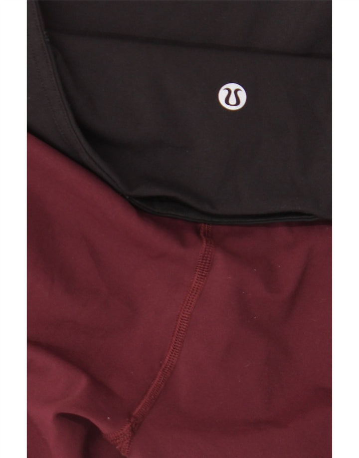 Leggings corti da donna Lululemon US 12 Large Bordeaux Colorblock