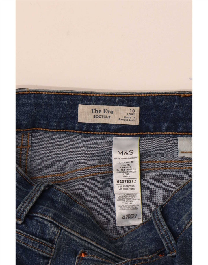 Marks & Spencer Donna The Eva Bootcut Jeans UK 10 Small W28 L34 Blu