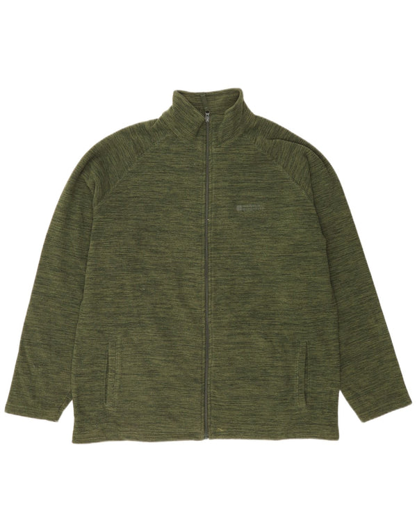 Mountain Warehouse Mens Fleece Jacket UK 42 XL Green Flecked Polyester