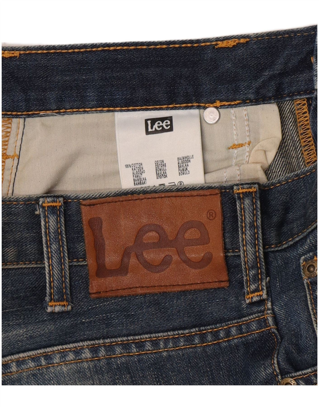 Jeans dritti Lee Knox da uomo W30 L32 in cotone blu