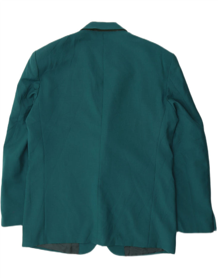 Giacca blazer vintage da uomo a 2 bottoni IT 54 2XL lana blu