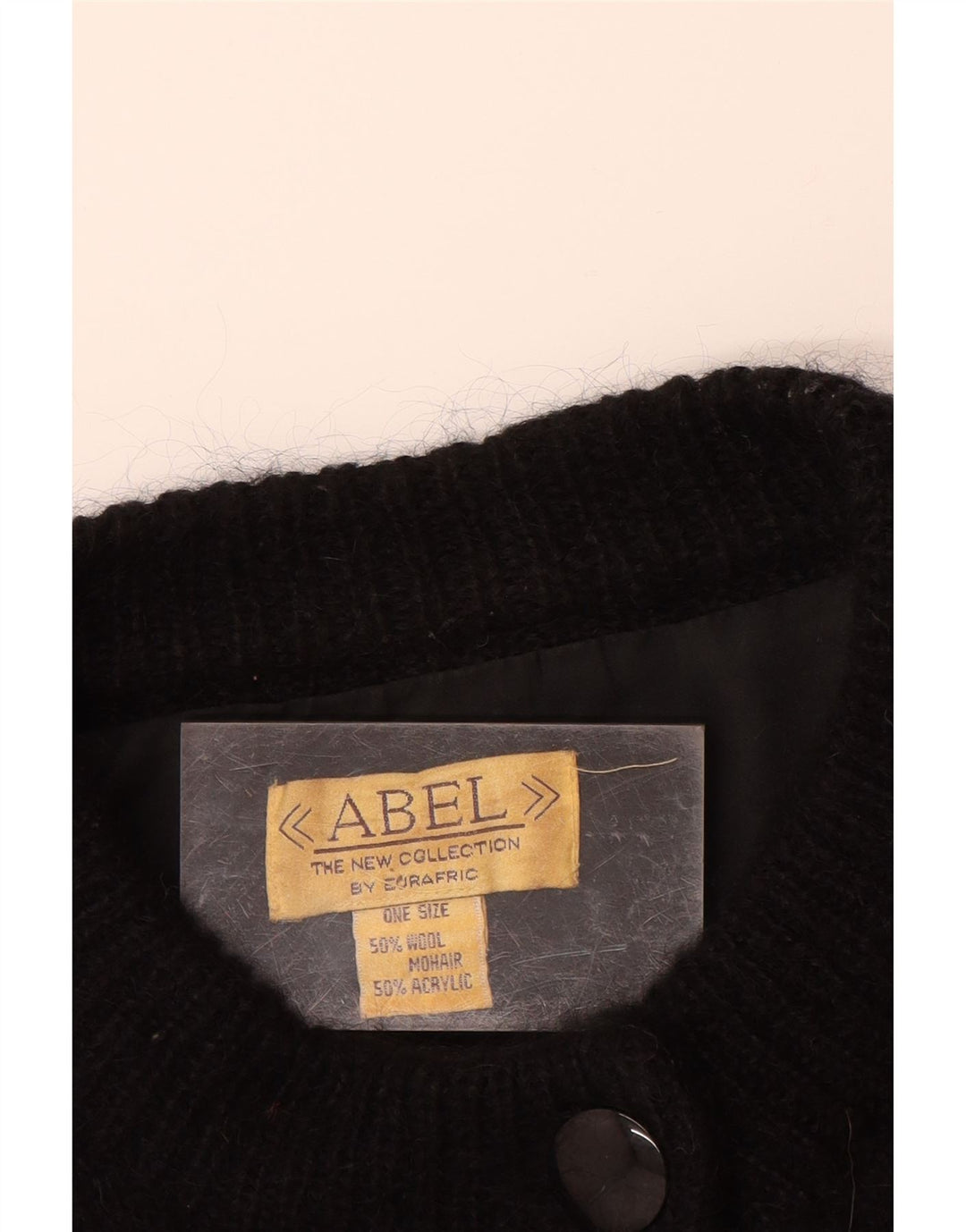 Maglione cardigan da donna ABEL taglia unica in lana floreale nera