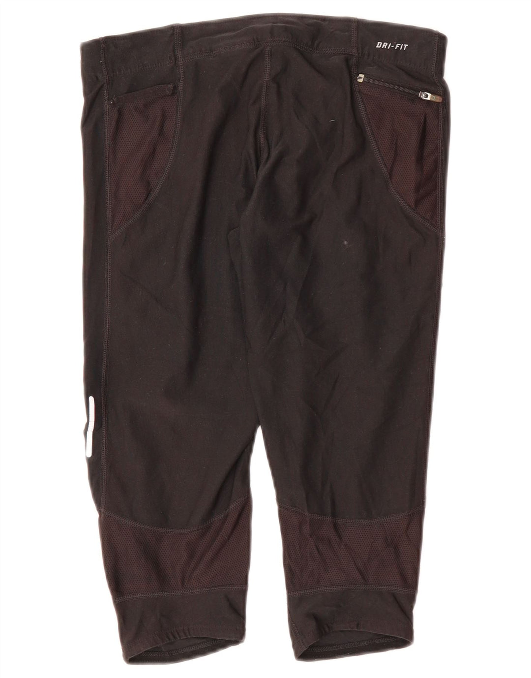 Pantaloni da tuta NIKE Dri Fit Capri da donna UK 12 medio poliestere nero