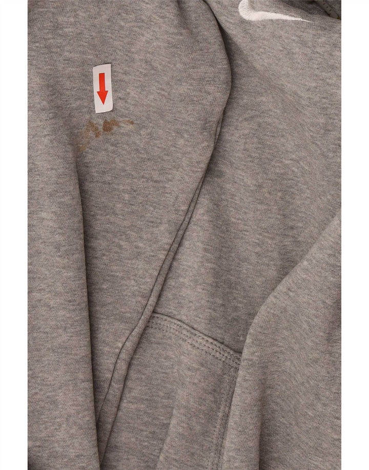Felpa con cappuccio da uomo Nike Large in cotone chiazzato grigio
