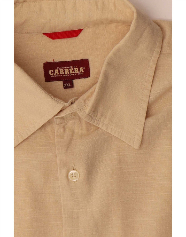 Camicia Carrera Uomo 2XL Cotone Beige