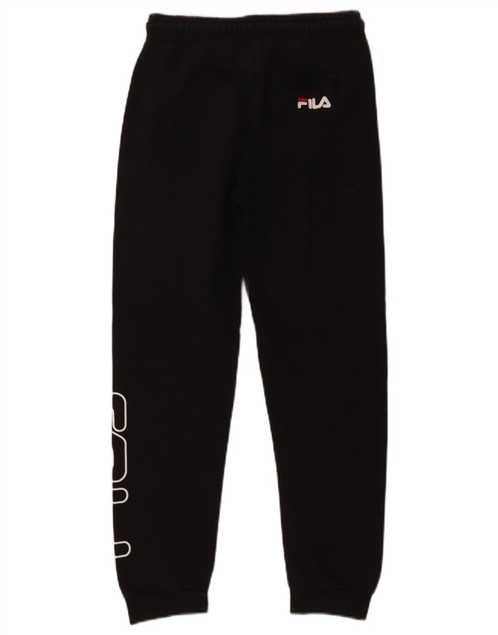 Pantaloni da tuta grafica da ragazzo Fila Joggers 9-10 anni in cotone nero