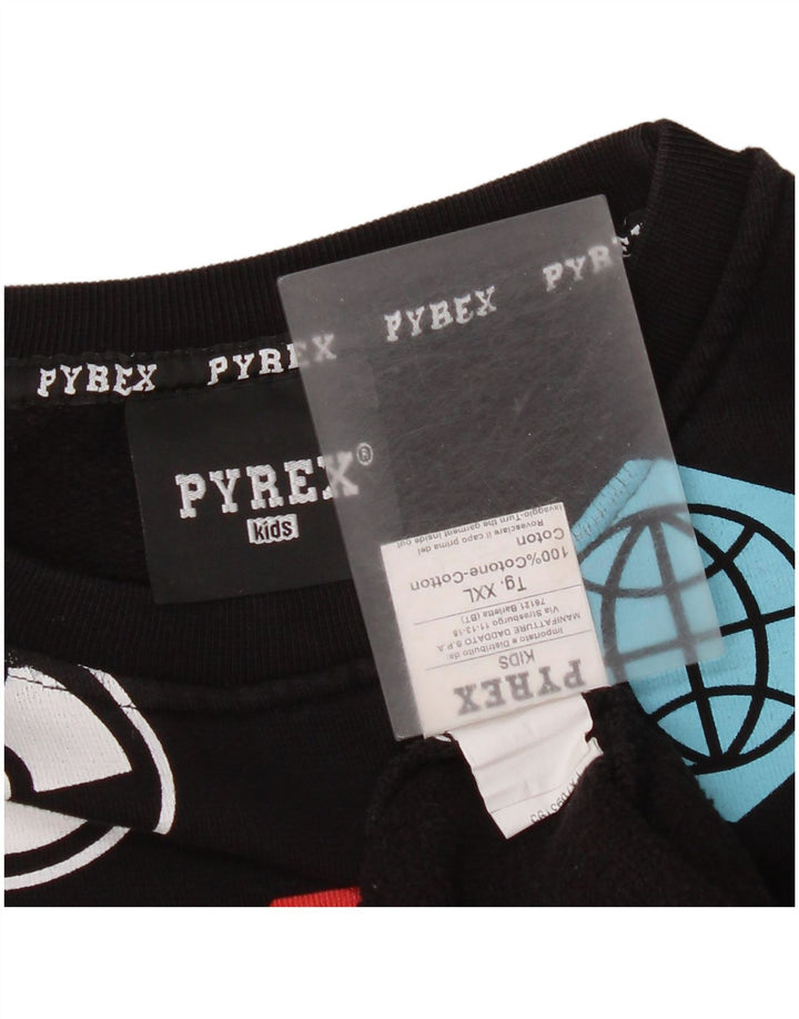 Felpa grafica per ragazzi Pyrex 13-14 anni 2XL cotone nero