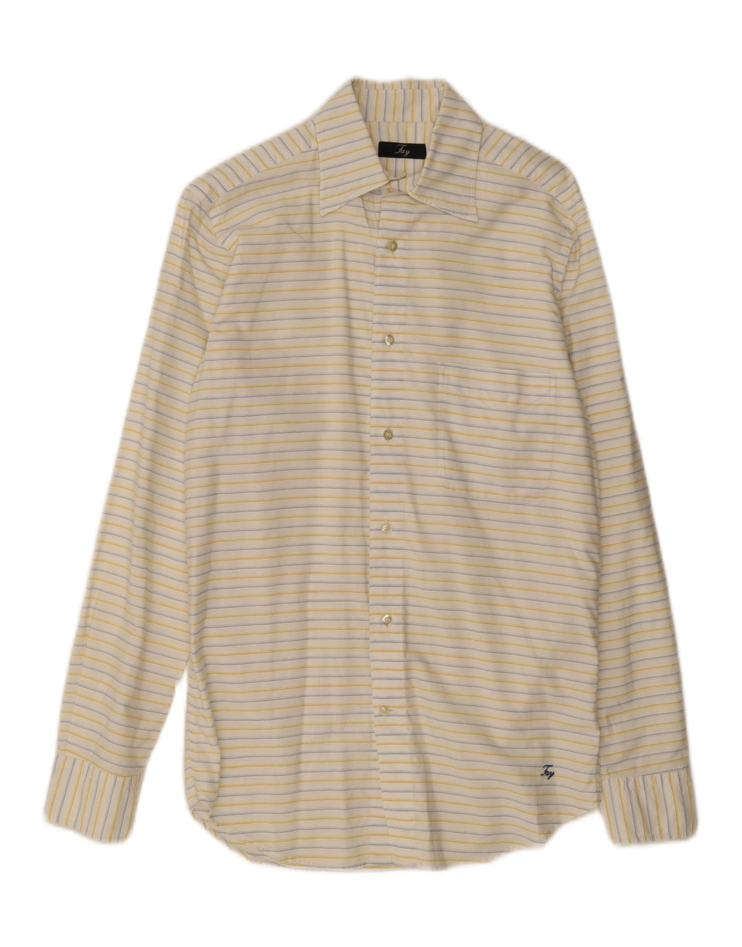FAY Mens Shirt Size 38 15 Medium White Striped Cotton Vintage Fay and Second-Hand Fay from Messina Hembry 