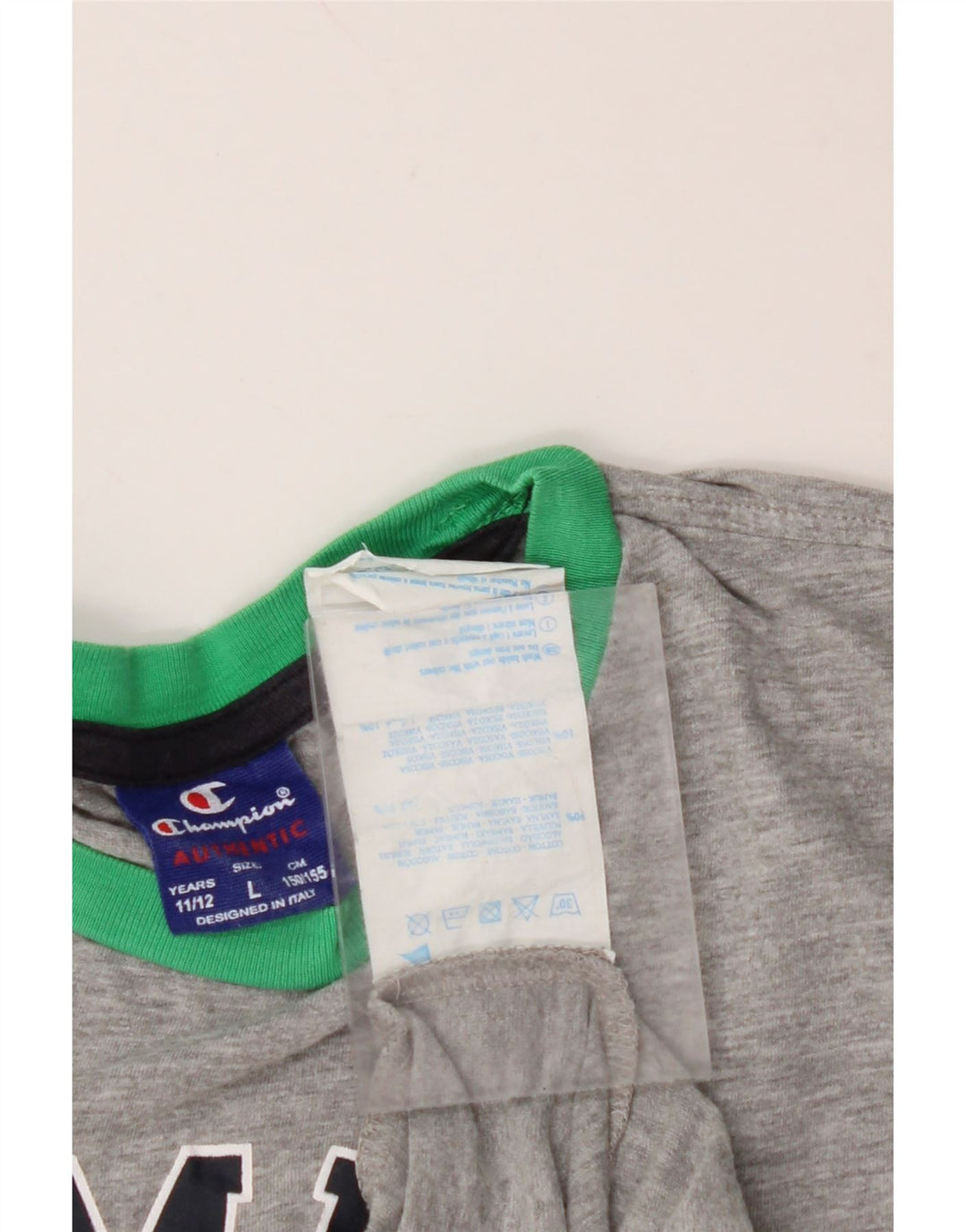 Canotta grafica per ragazzi CHAMPION 11-12 anni in cotone grigio