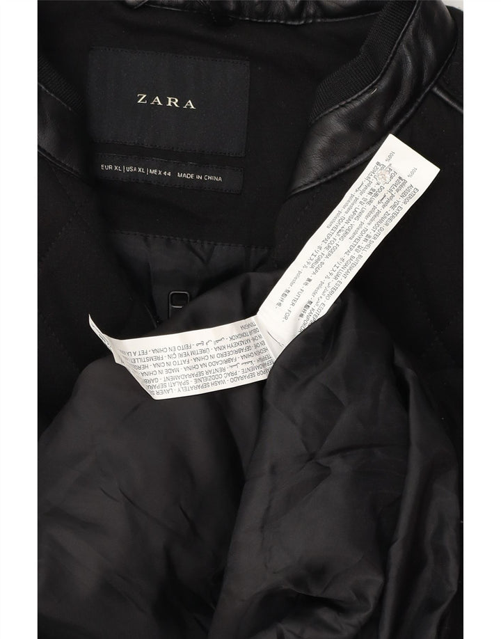Gilet trapuntato da uomo Zara UK 42 XL poliestere nero