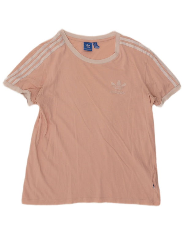 T-shirt oversize da donna Adidas UK 10 piccola in cotone rosa