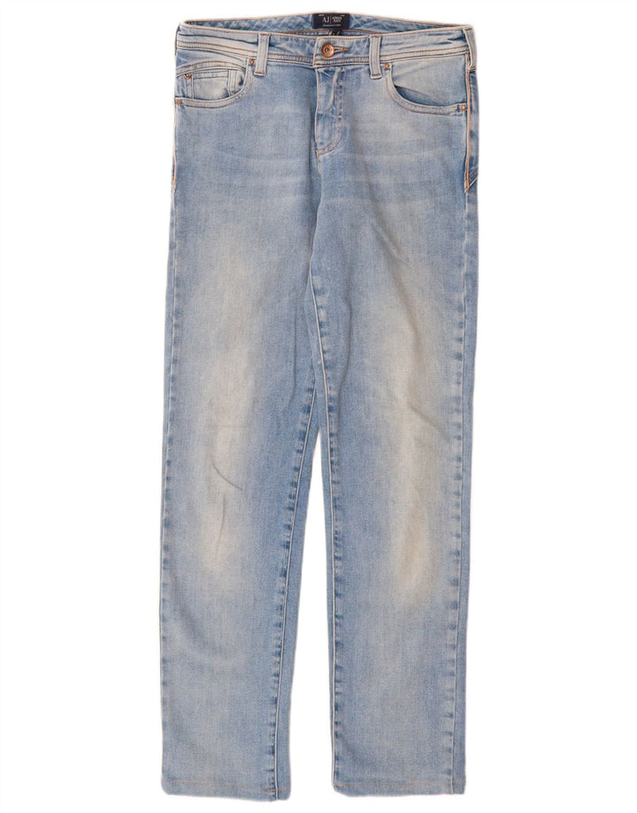 Jeans dritti da donna ARMANI W24 L29 Blu