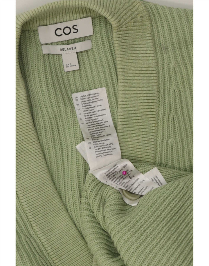 Maglione cardigan da uomo dalla vestibilità comoda, piccolo in cotone verde