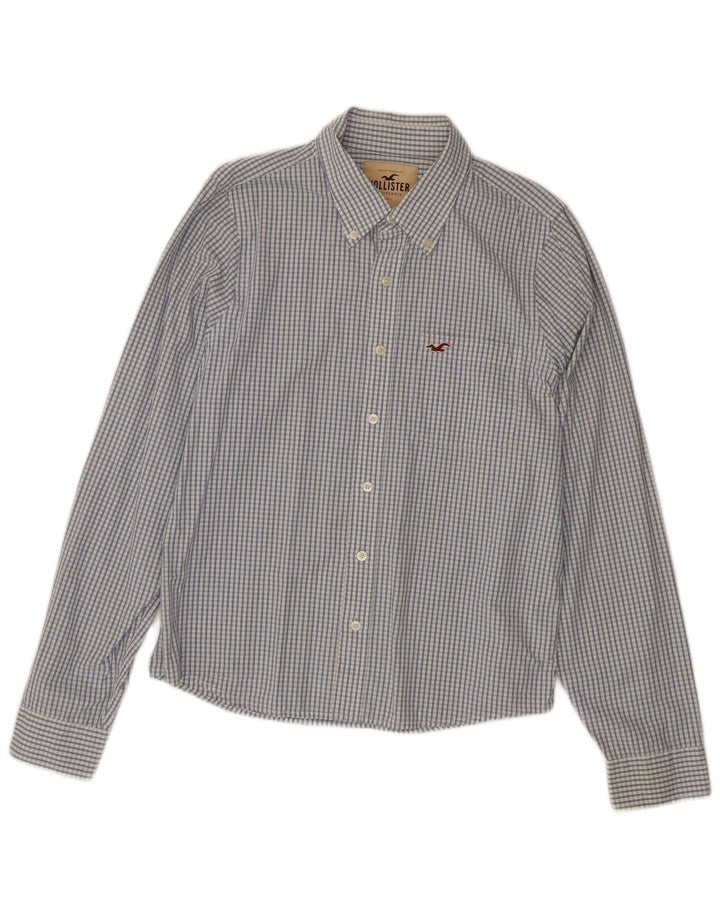 Camicia da uomo HOLLISTER XL in cotone a quadri blu