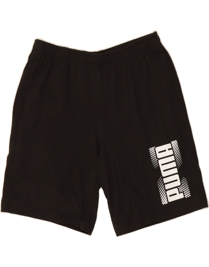 PUMA Mens Graphic Sport Shorts Large  Black Cotton Vintage Puma and Second-Hand Puma from Messina Hembry 