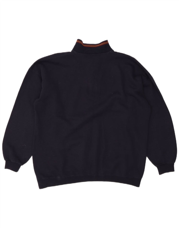 GREAT BAY Maglione da uomo con collo a bottoni Grande cotone blu navy