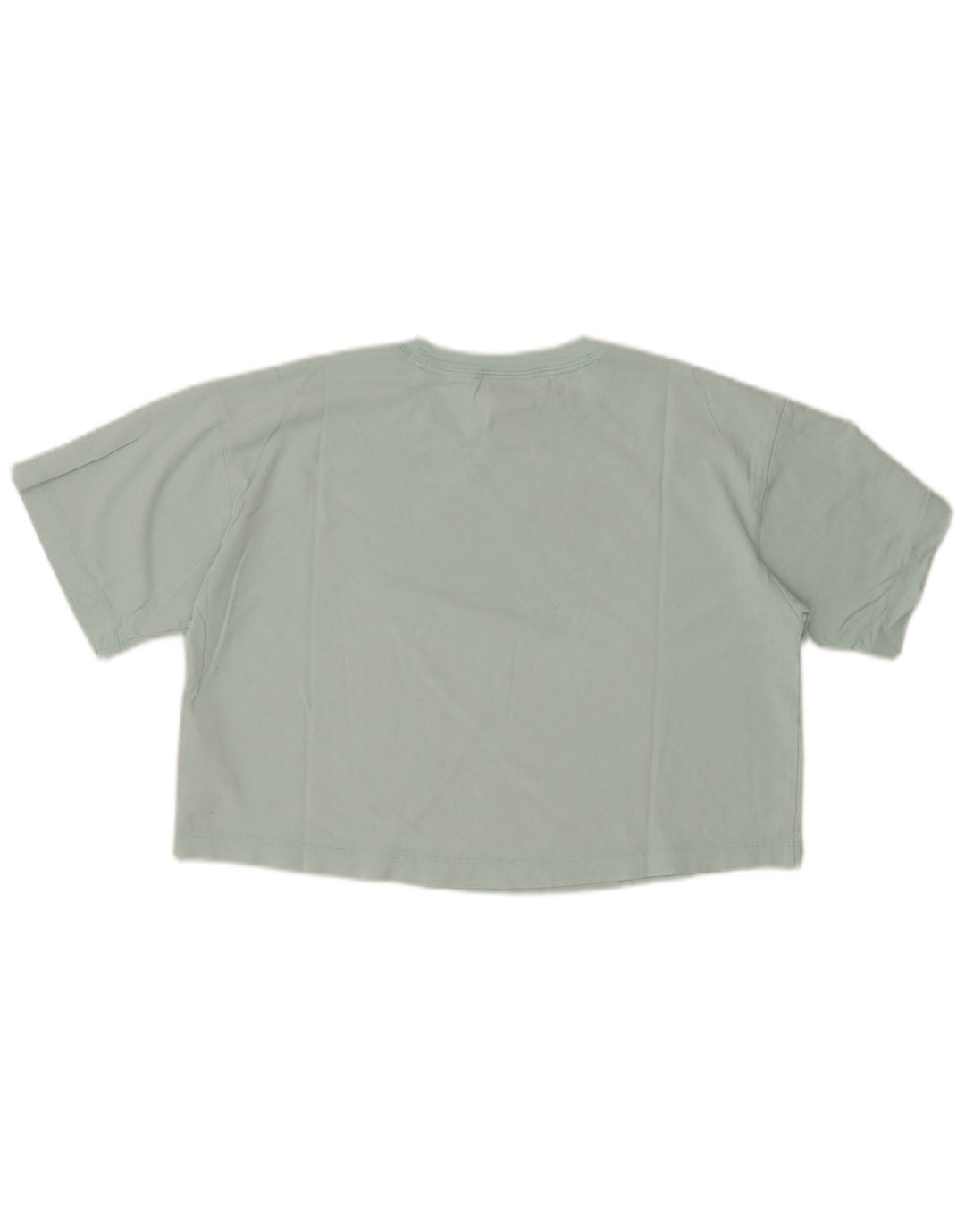 CHAMPION T-shirt corta con grafica da donna Top UK 14 Medio Turchese Cotone