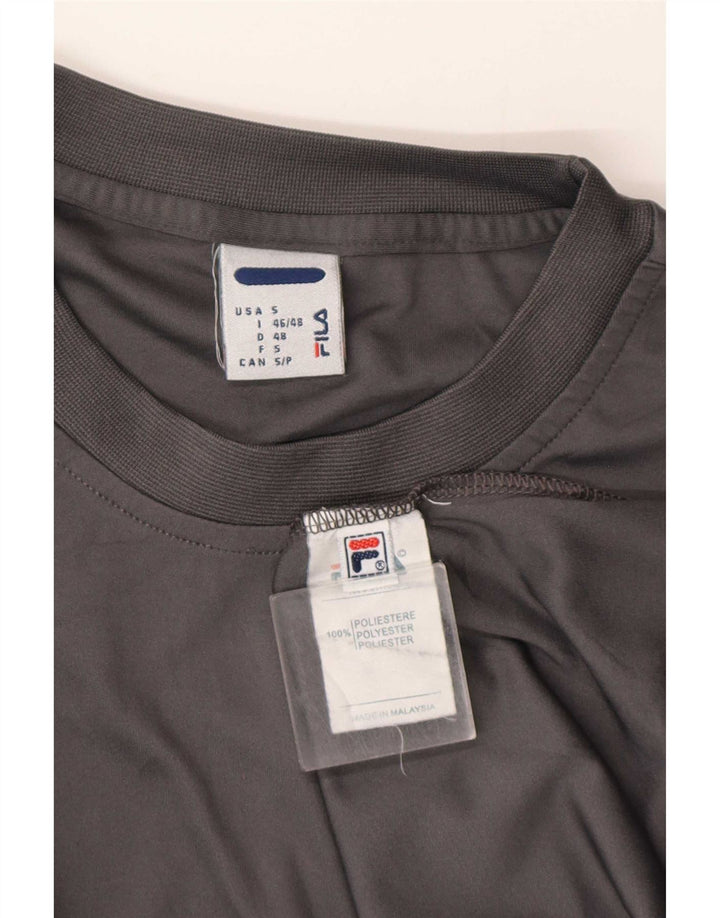 Maglietta Fila da uomo Top Small in poliestere grigio