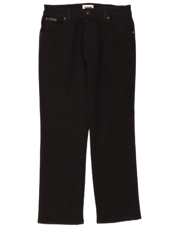 Jeans dritti da uomo Wrangler Texas W33 L30 cotone nero