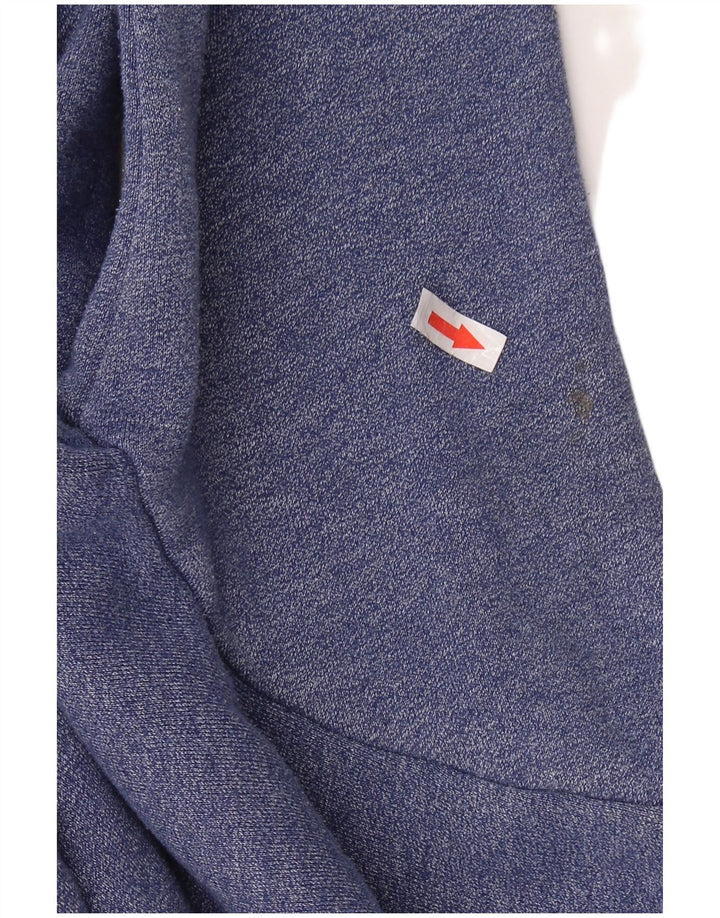 Maglione con cappuccio e zip grafica da uomo SUPERDRY piccolo in cotone blu