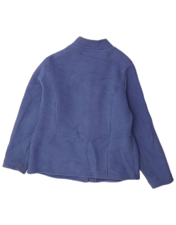 Giacca in pile da donna Marks & Spencer UK 14 Large Blu Poliestere