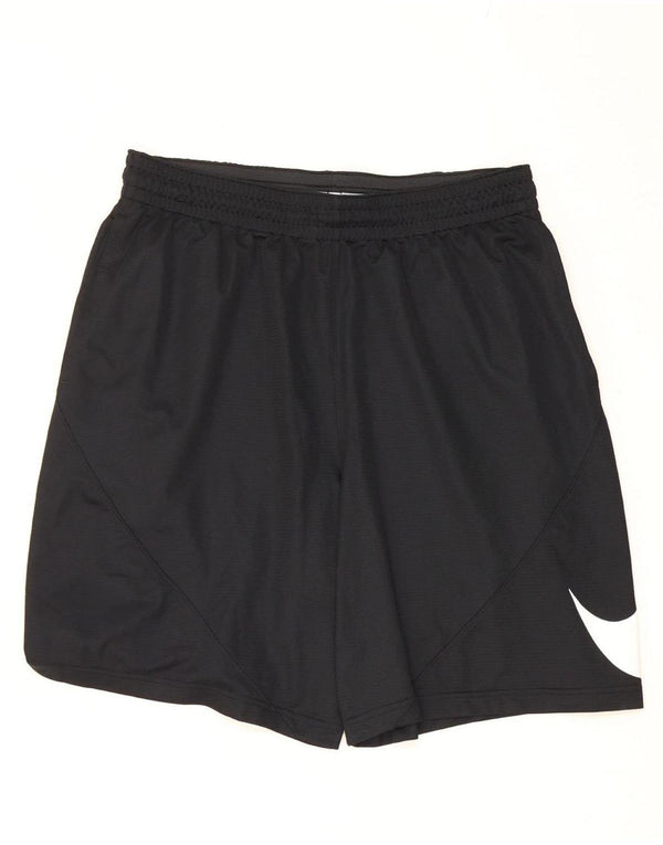 Nike Mens Dri Fit Graphic Sport Shorts 2XL Black Polyester