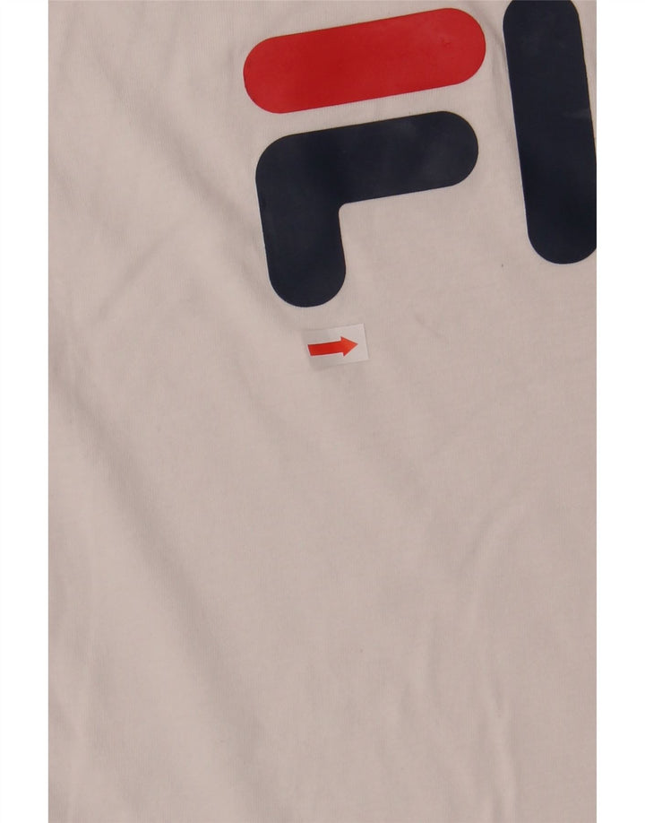 FILA Mens Graphic T-Shirt Top XS White Cotton Vintage Fila and Second-Hand Fila from Messina Hembry 