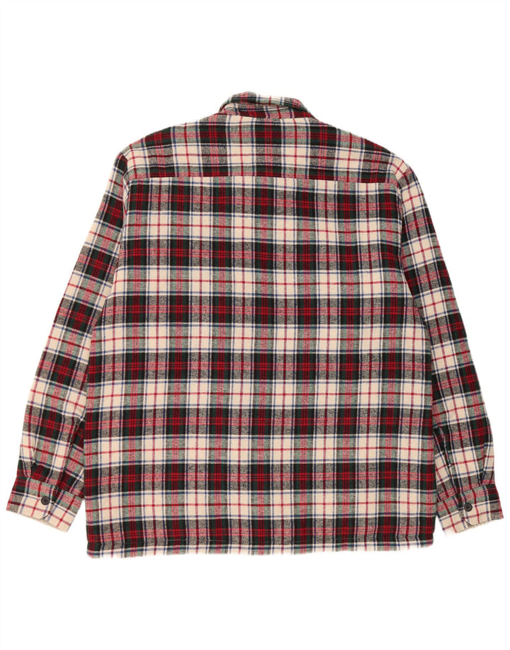 Piombo Camicia da uomo in flanella da boscaiolo XL in cotone a quadri multicolore