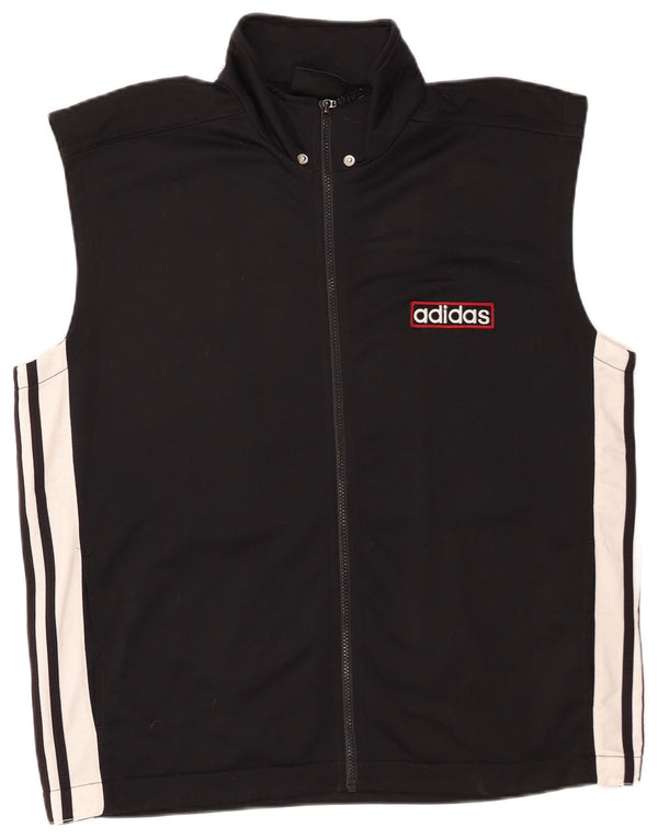 Giacca da tuta grafica da uomo Adidas UK 40/42 Medium Black Colourblock