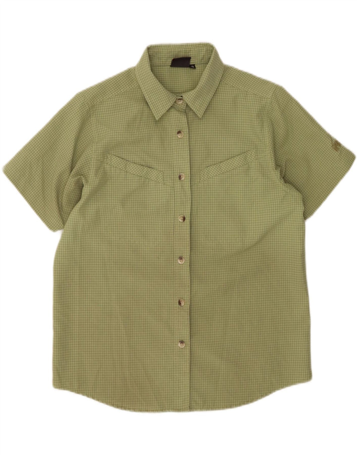 Camicia a maniche corte da donna MC Kinley EU 38 Poliestere a quadri verde medio