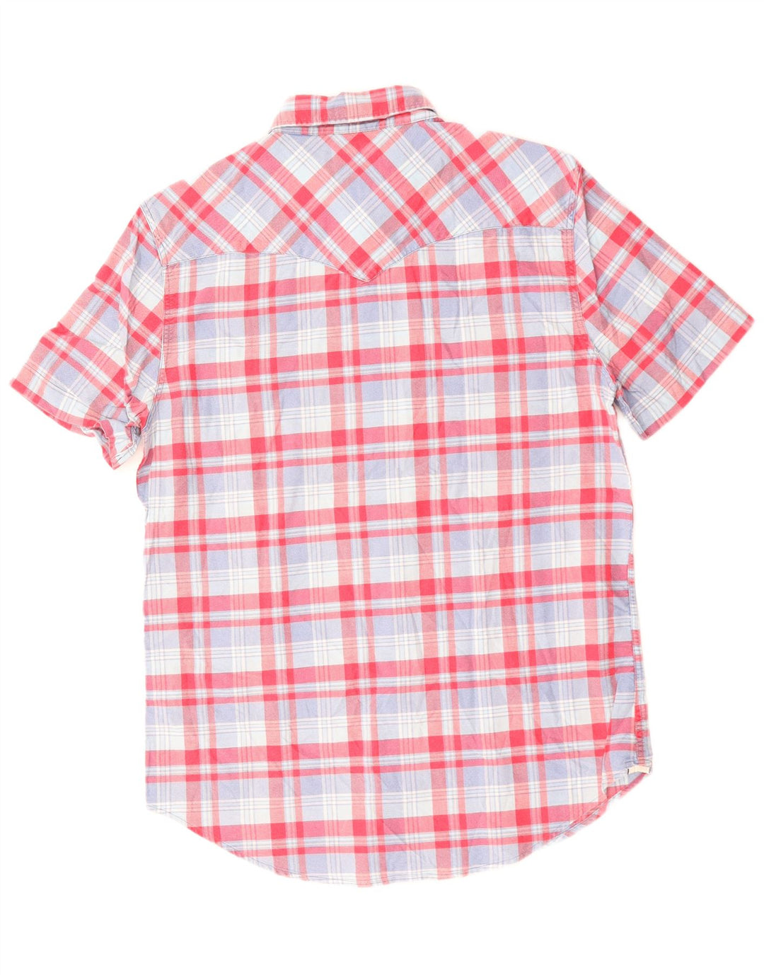 Camicia a maniche corte slim fit da uomo Levi's in cotone a quadri rosso medio