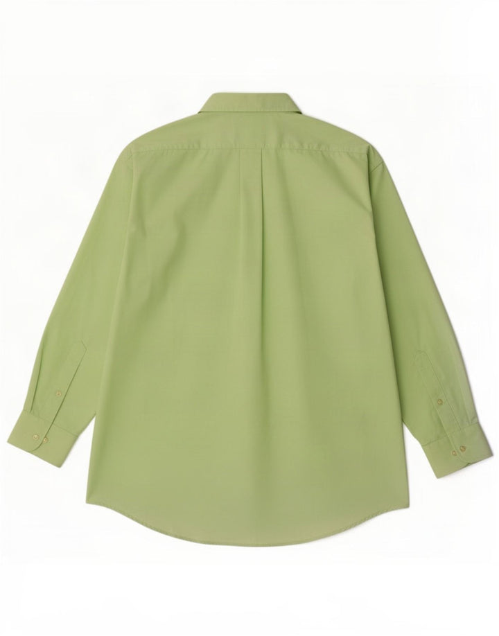 Camicia Chaps da uomo vestibilità regolare taglia 16 1/2 grande cotone verde