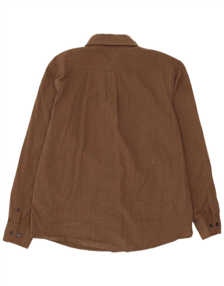 Camicia da uomo Dockers in cotone a quadri marroni grandi