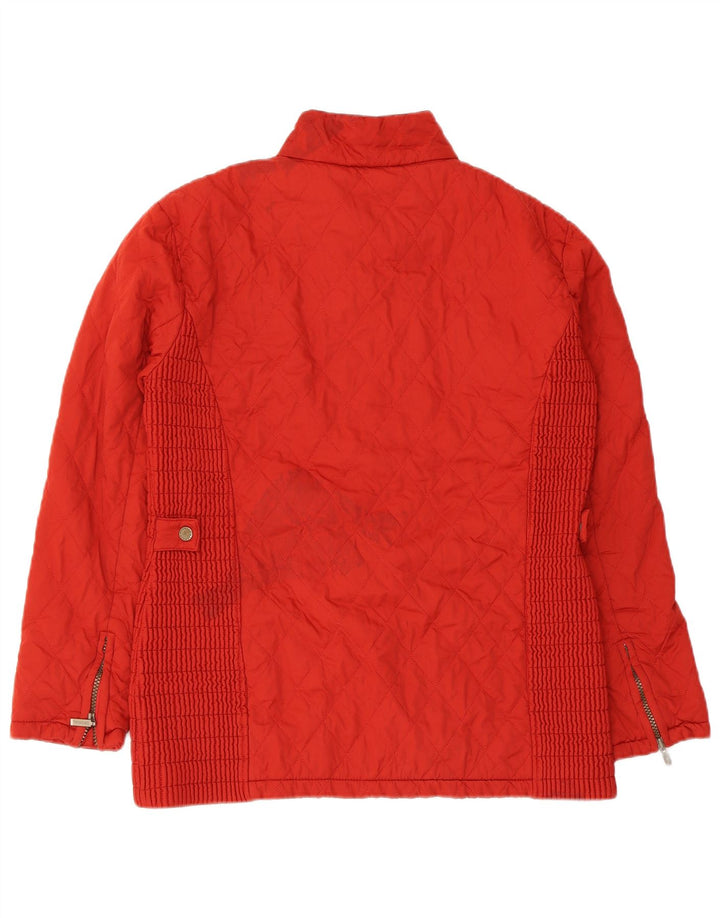 Giacca trapuntata da donna Barbour UK 14 grande poliestere rosso