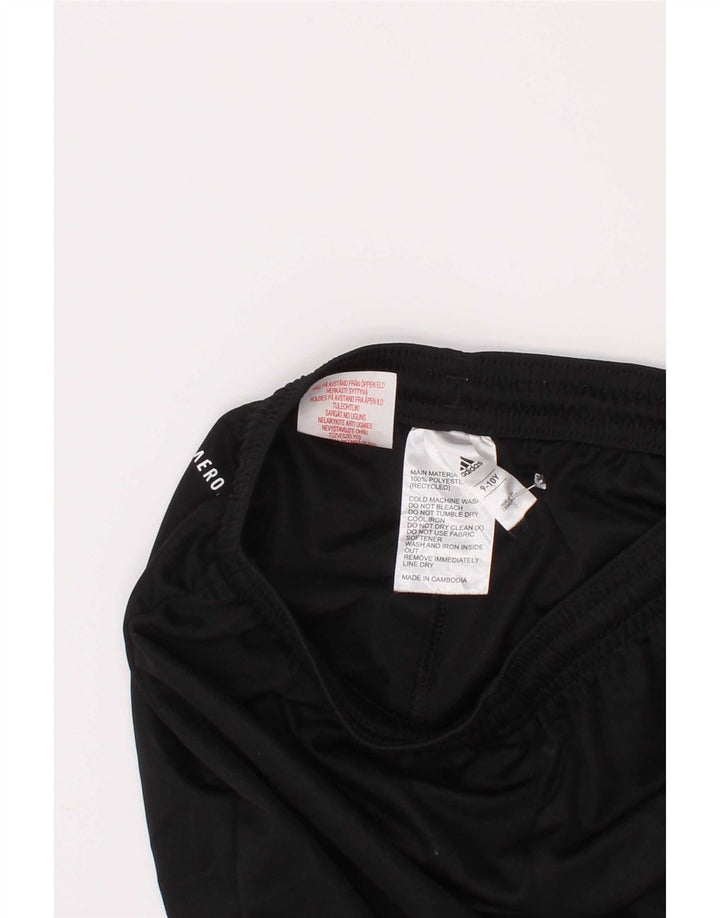 Pantaloncini sportivi Adidas Aeroready da ragazzo 9-10 anni in poliestere nero