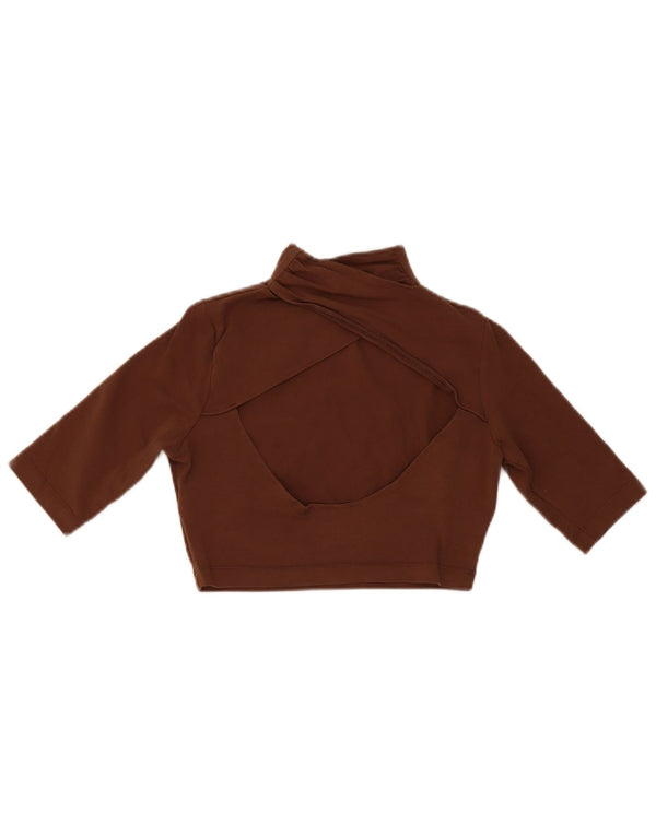 Top corto da donna Puma UK 10 piccolo cotone marrone
