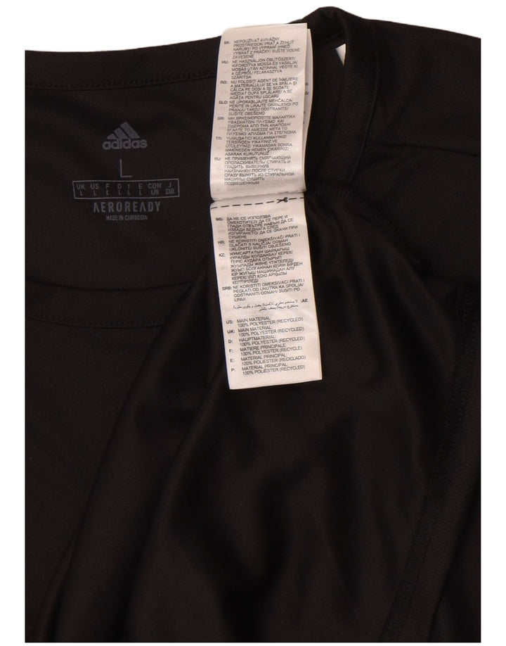 T-shirt Adidas Aeroready da uomo, grande, in poliestere color block nero