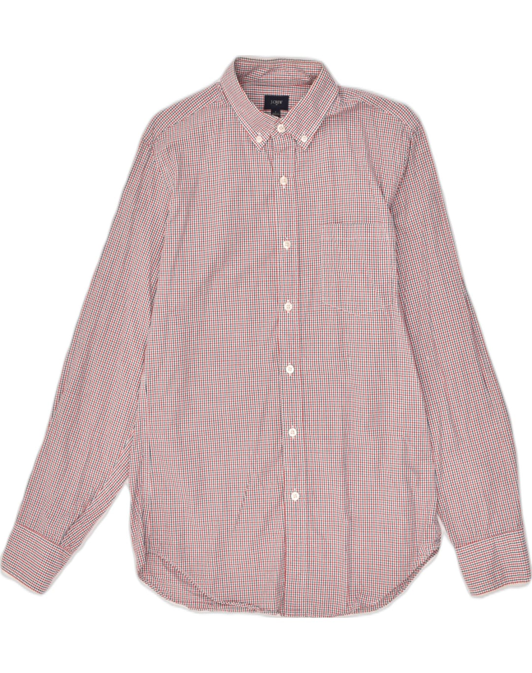 J. CREW Mens Shirt Small Red Check Cotton | Vintage J. Crew | Thrift | Second-Hand J. Crew | Used Clothing | Messina Hembry 
