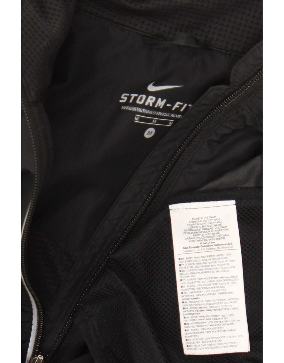Giacca da tuta da donna Nike Storm-Fit UK 12 Medium Nero Poliestere