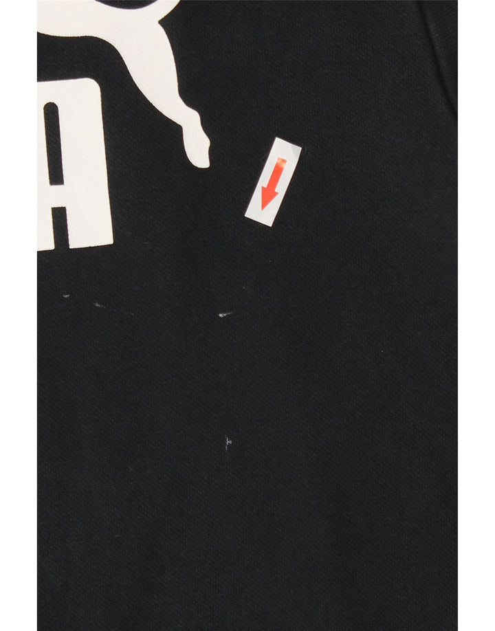 Felpa con cappuccio grafica da uomo Puma, cotone nero medio