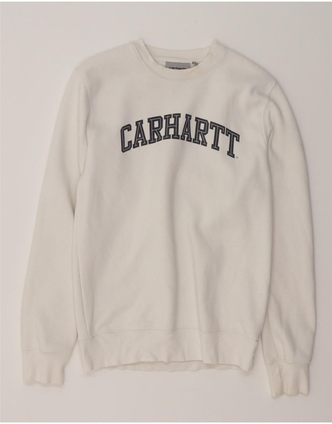 Felpa grafica da uomo CARHARTT maglione XS cotone bianco