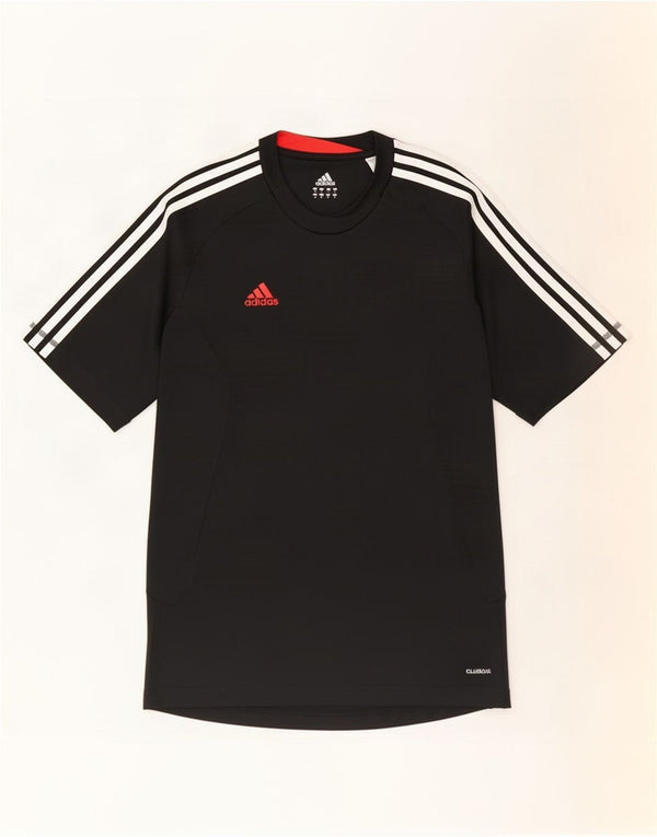 T-shirt Adidas Climacool da uomo Top piccola in poliestere color block nero