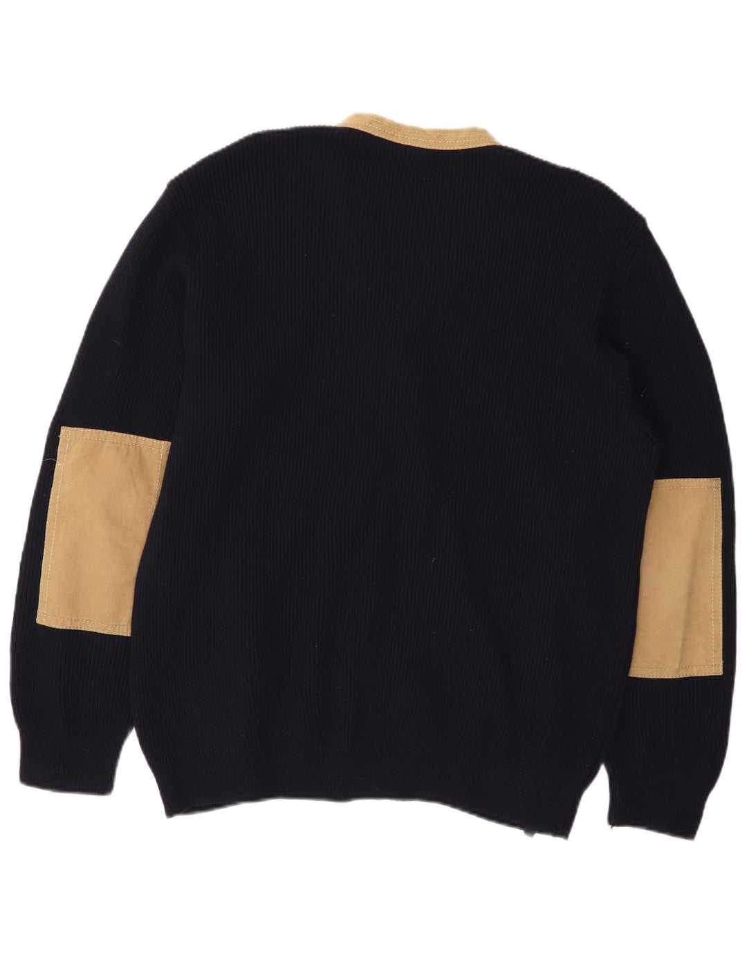 PAUL & SHARK Maglione da uomo con scollo a V grande in lana color block blu navy