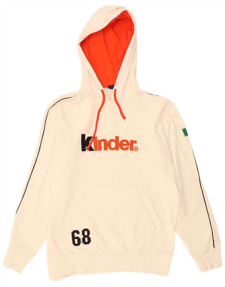 Felpa con cappuccio grafica da uomo Asics XL in cotone bianco