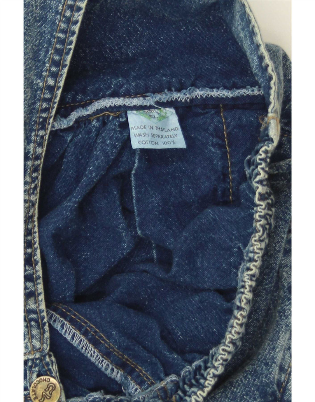 Gonna di jeans vintage da donna W28 L30 in cotone blu