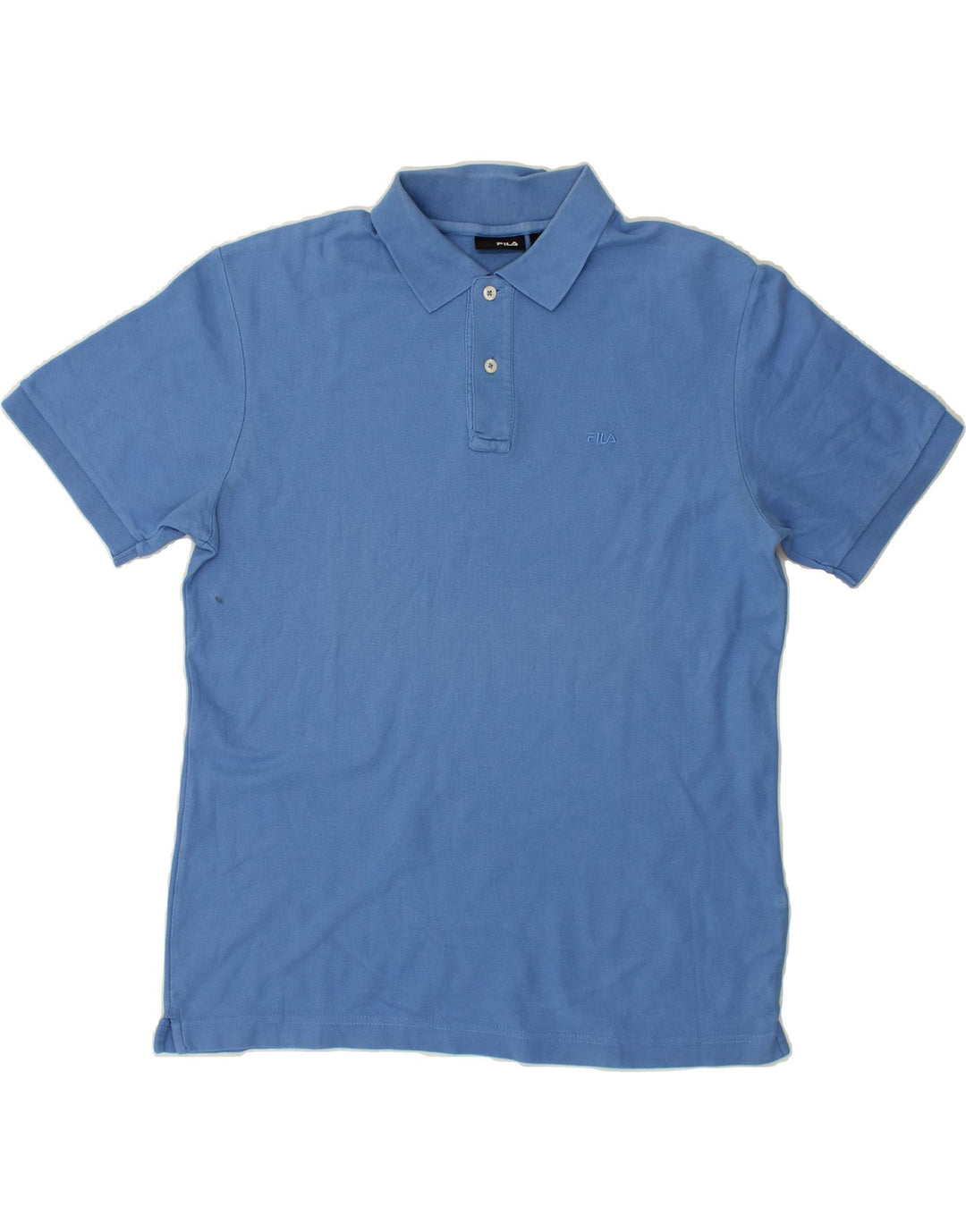 FILA Mens Polo Shirt Medium Blue Cotton Vintage Fila and Second-Hand Fila from Messina Hembry 