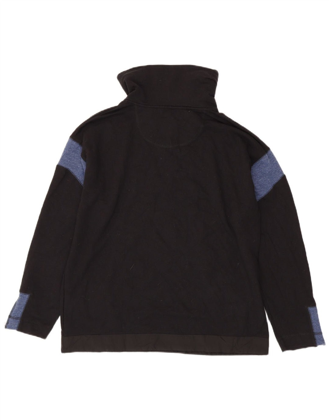 Felpa da uomo con collo con zip Nautica, maglione, cotone color block medio nero