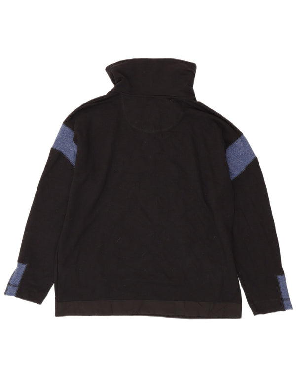 Felpa da uomo con collo con zip Nautica, maglione, cotone color block medio nero
